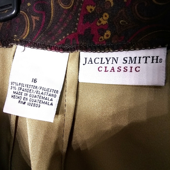 Jaclyn Smith Size 16 Dark Moody Paisley Long Skirt - Picture 8 of 8
